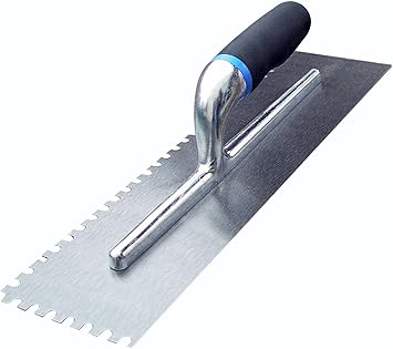 Bon 13-145 U Notch Trowel 16-inch x 4-inch - 3/8-inch x 3/8-inch x 3/8-inch, Comfort Grip Handle