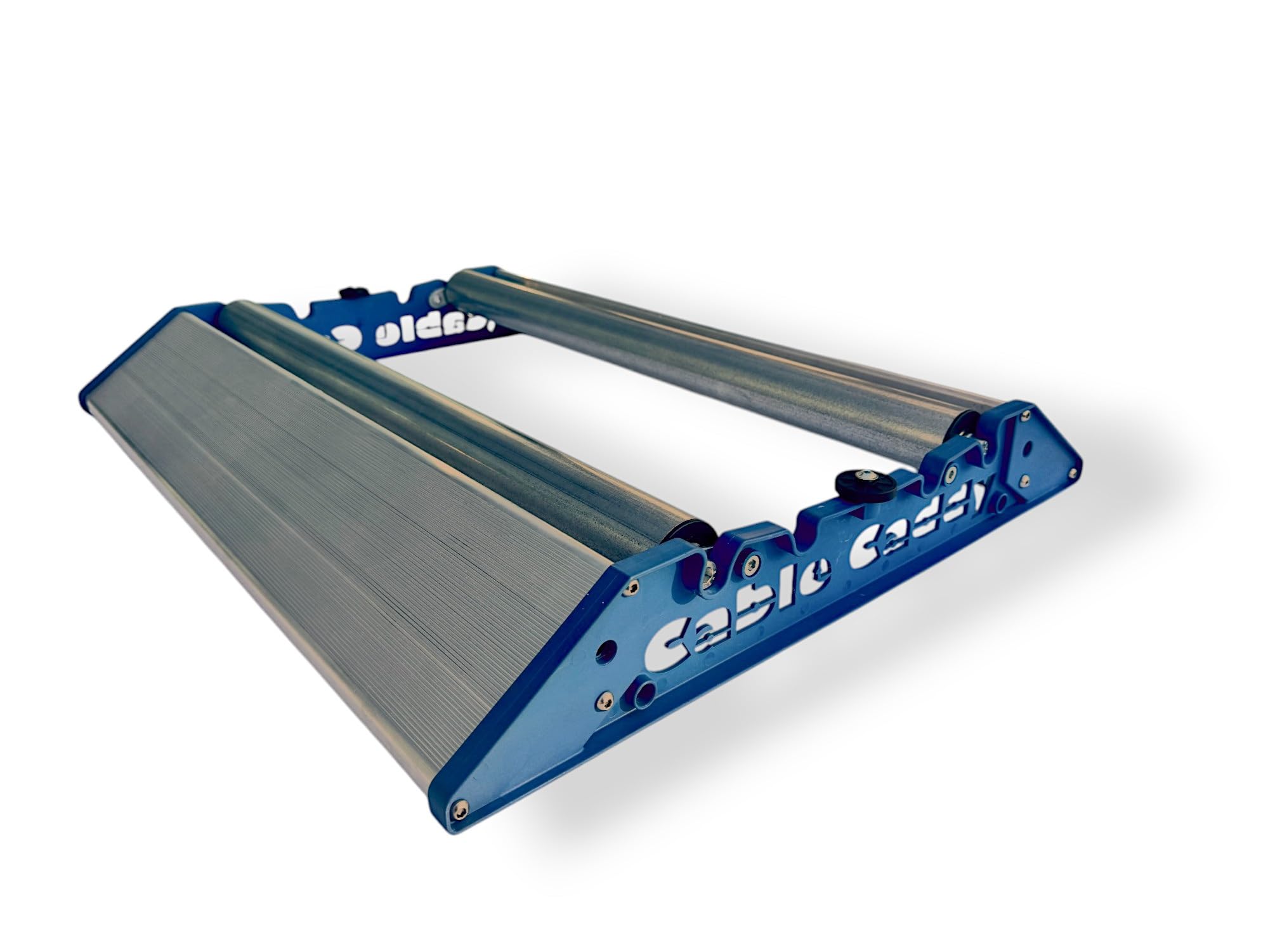 Avvolgitore Sbobinatore Cable Caddy 670 Plus con i rulli di supporto ribaltabili e la rampa