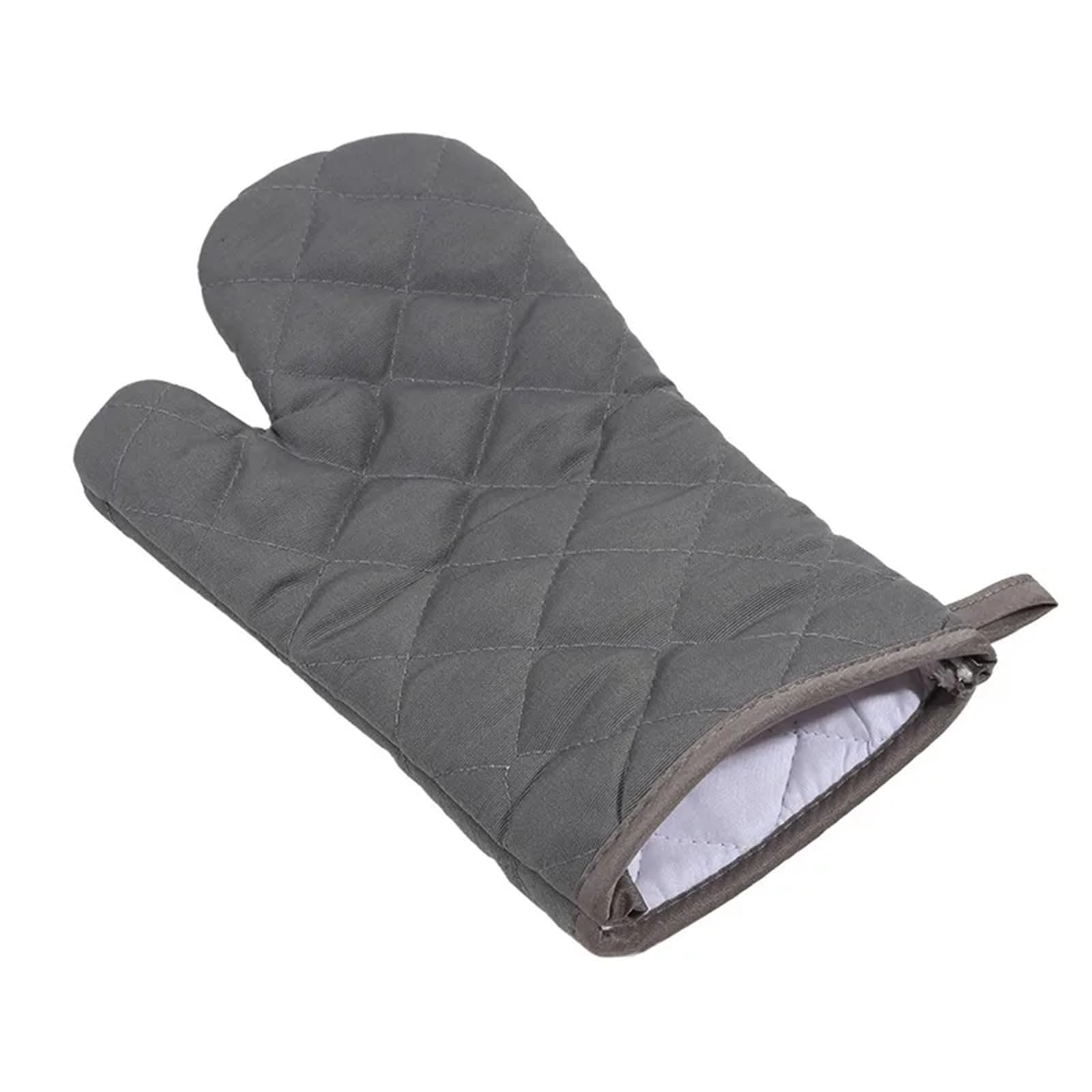 Gants de Four Longs en Tissu, 1/2 pièces, Gants Anti-brûlure résistants à la Chaleur élevée for la Cuisine, Four à Micro-Ondes(Grey-2Pcs)