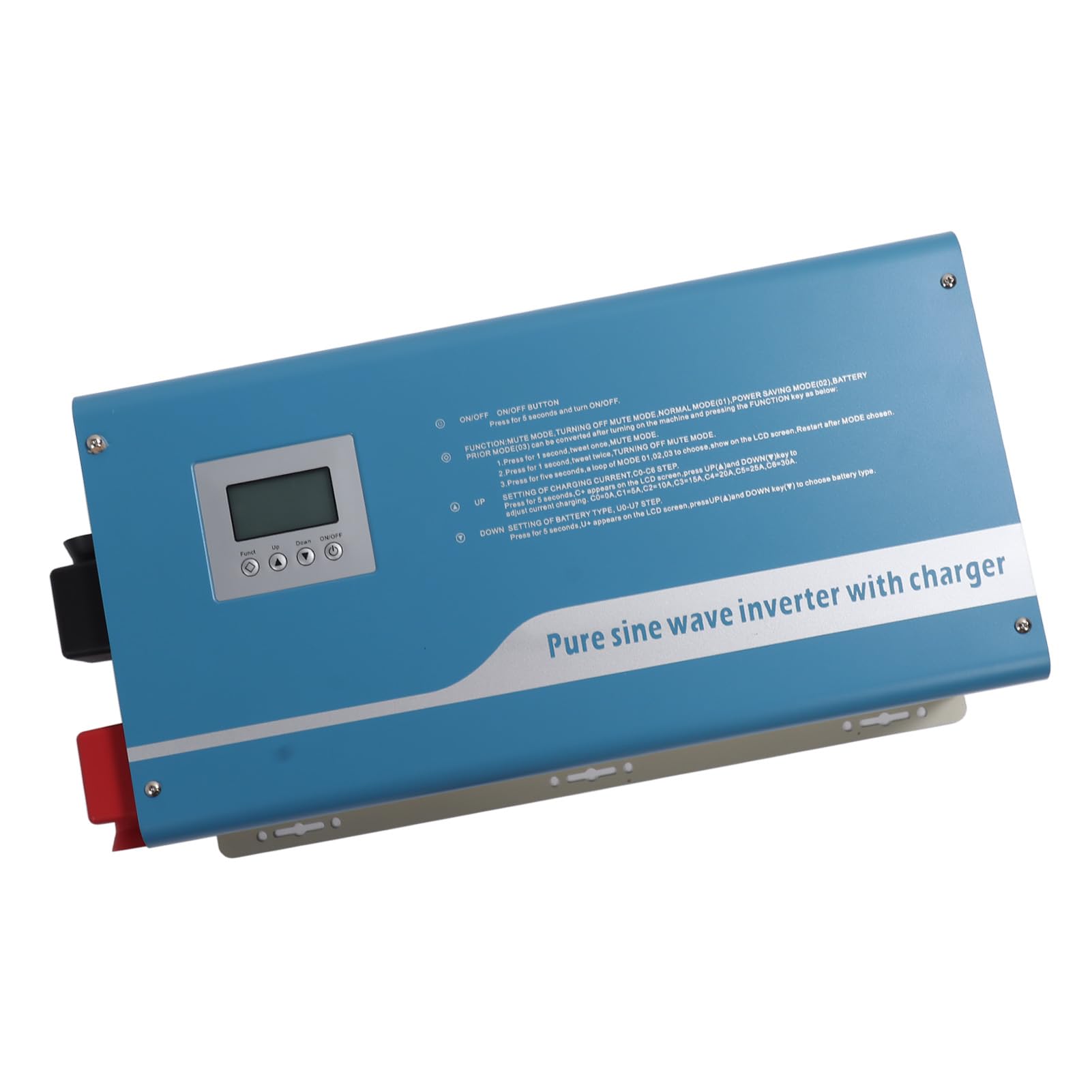 Aramox Falownik Solarny 1,5 KW, Przetwornica Czystego Sinusa 1500 W LCD,