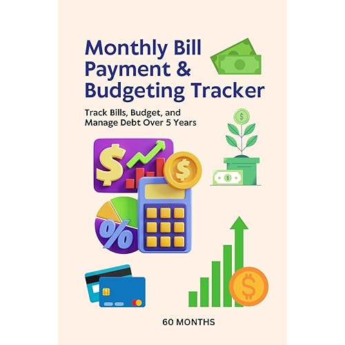 Monthly Bill Payment & Budgeting Tracker: Track Bills, Budget, and Manage Debt Over 5 Years