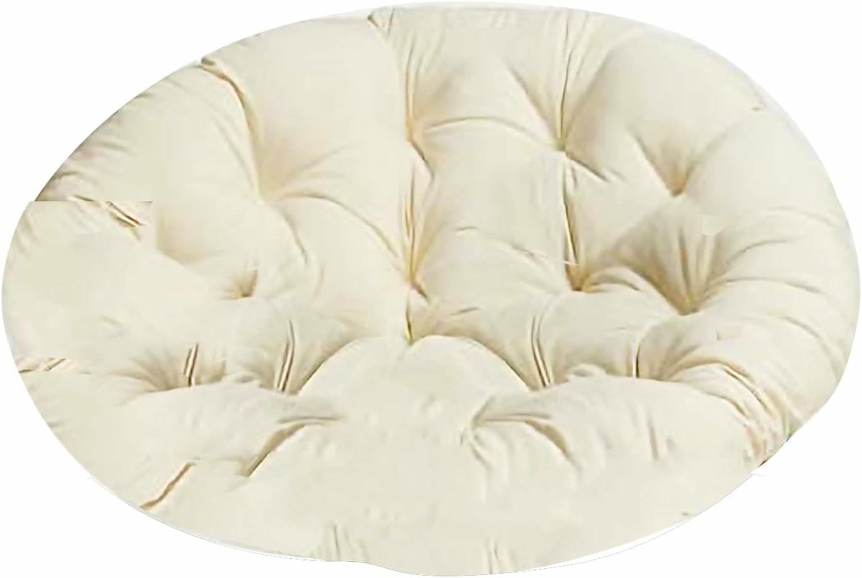 Coussin rond très grand pour chaises rotatives de jardin beige