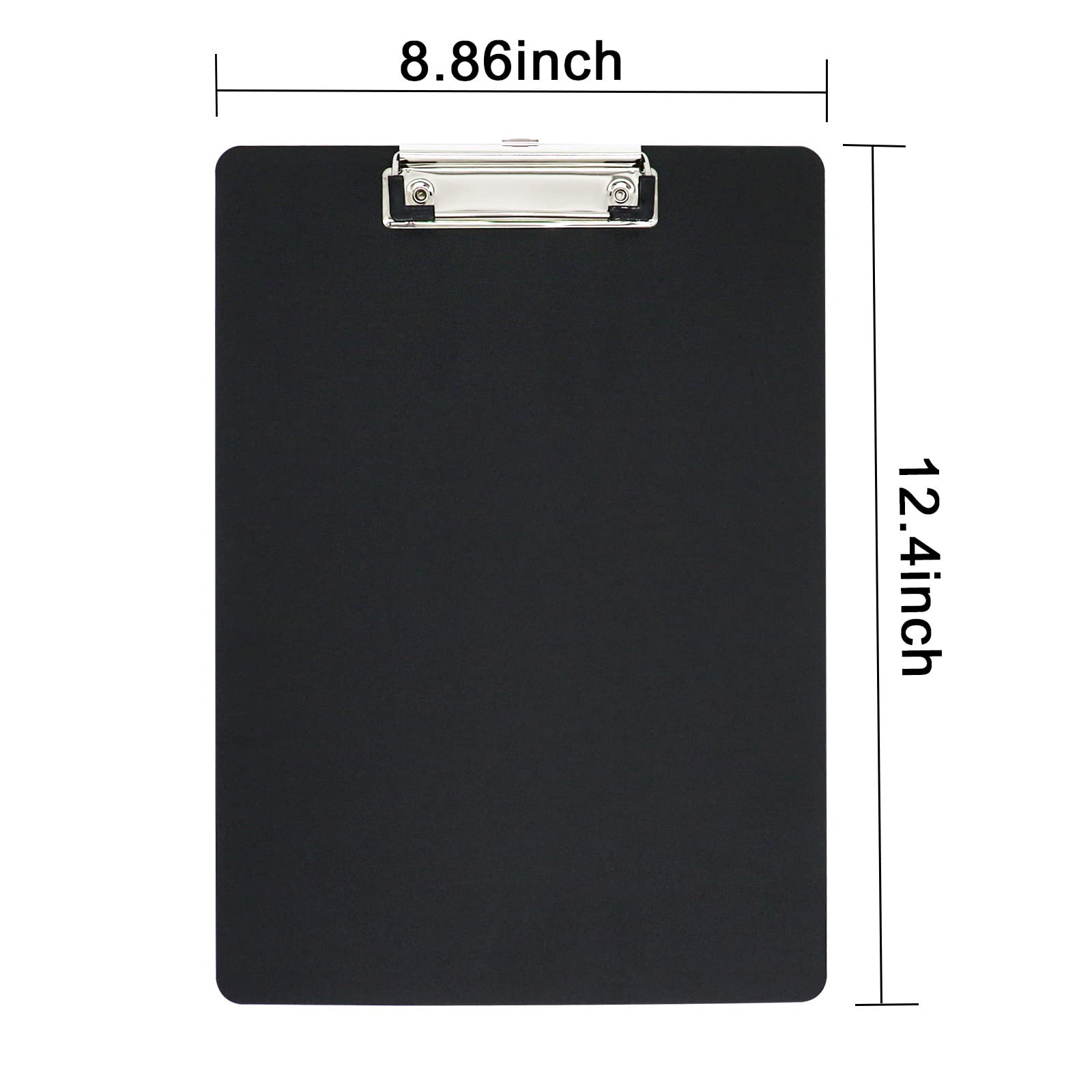 BOMEI PACK Confezione da 18 tavolette portablocco colorate, in plastica, per aule e ufficio, formato A4, 31 x 22,9 cm