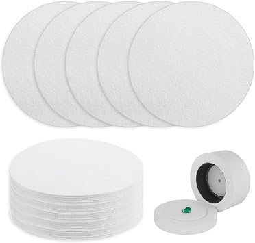 Round Microwave Kiln Paper, Ceramic Fiber Paper 4.7 Inches Thinfire Kiln Shelf Sheets for Glass Fusing Stove Fireplace Ultra Smooth Surface DIY Crafts - 30 Sheets