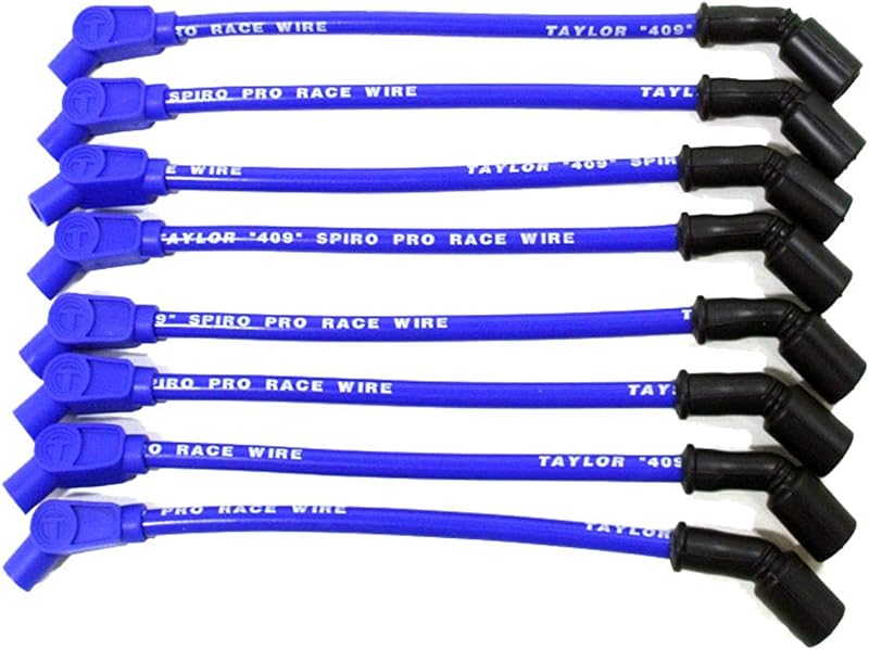 Jogo de cabos de vela Taylor Cable 79614 Spiro-Pro azul para caminhão LS – 1 unidade