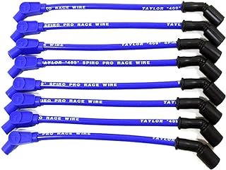 Taylor Cable 79614 409 Spiro-Pro - Juego de cables de encendido de 10,4 mm, color azul para vehículos con cabezales de camión LS de 11.75 pulgadas. 135 grados. Juego de cables de encendido 409