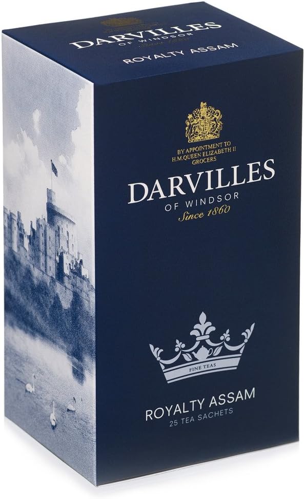Darvilles of Windsor Wrapped Tea Bags, Royalty Assam Blend, 2.21 Ounce
