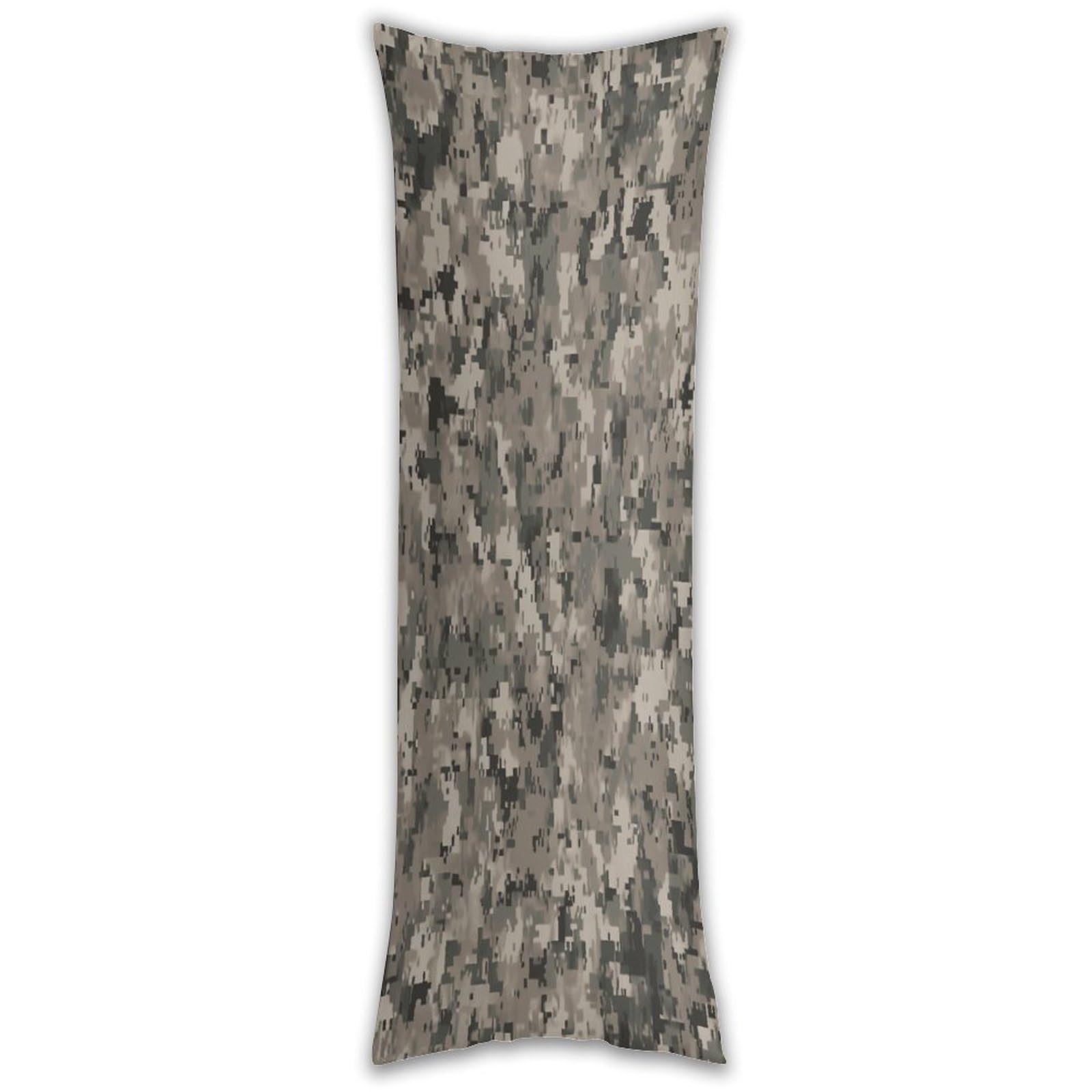 Army Digital Camouflage Pillow Cases Breathable Vertical Long Pillowcase Body Pillowcase with Hidden Zipper Closure Soft and Cozy Pillow Cover 20x54 Inches for Bedroom Couch