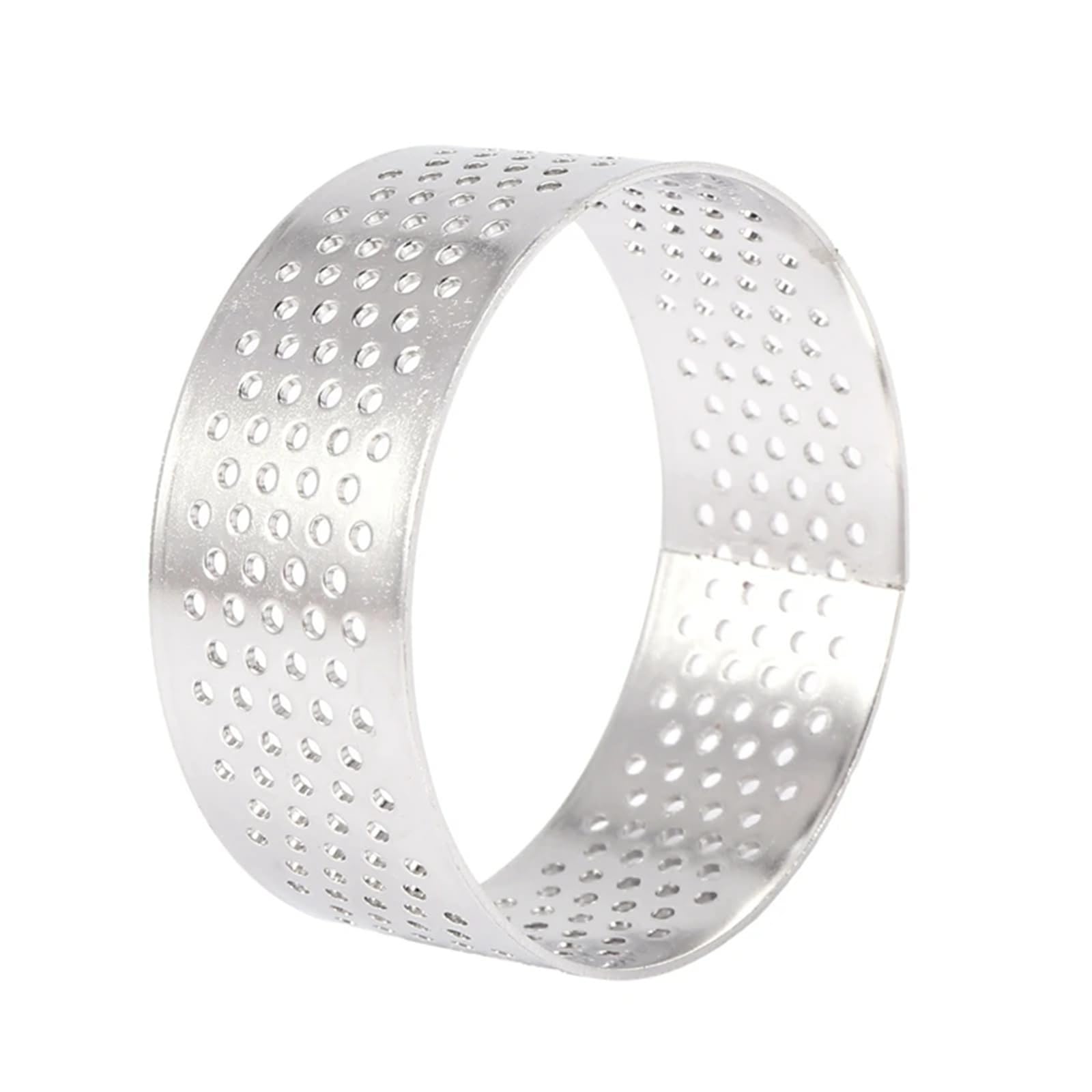 20 anneaux à tarte perforés en acier inoxydable de 5 cm