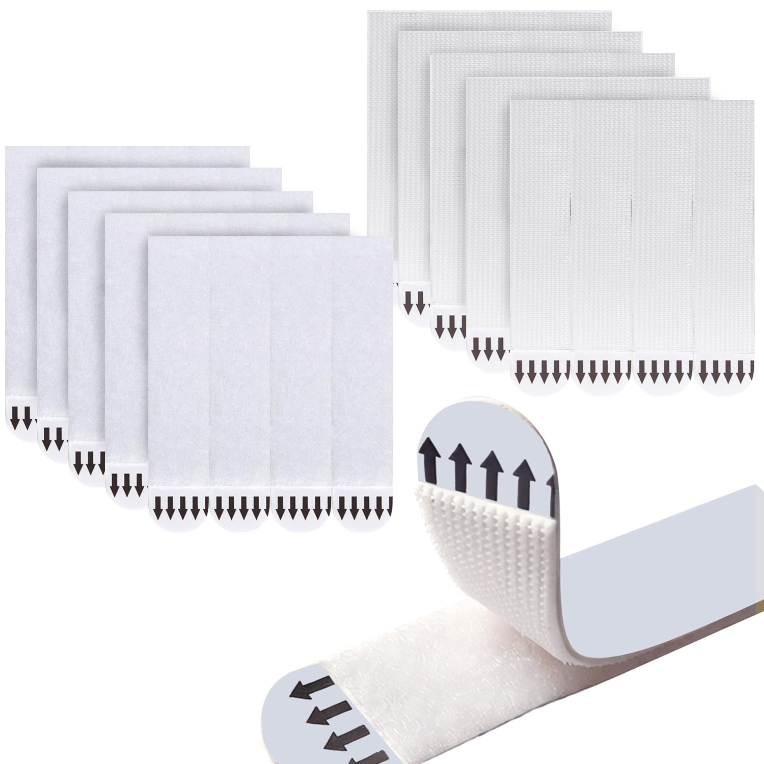 MTE 40 Pcs Picture Hanging Strips Picture Frame Wall Hanging Strips – No Nails Picture Hanging Strip, Adhesive Strips - Ideal for Pictures with Thin Frames - Damage Free Hanging, White