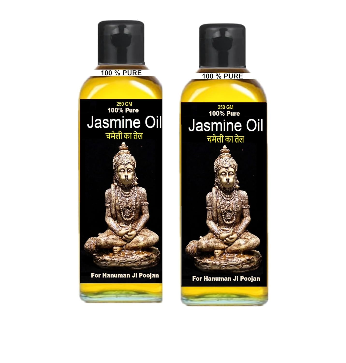 Snap Snop Jasmin Oil (Chameli ka Tel) Made with Original Chameli Phool for Hanuman Ji Pooja & Personal Needs 250ML. (Pack of 2)-image-42