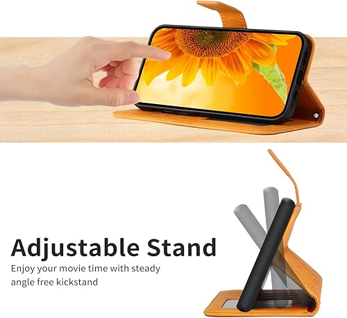 Miniatura 4 de XYX Wallet Case Compatible with Xiaomi 12S Ultra, Emboss Half Flower Floral PU Leather Flip Protective Case with Adjustable Shoulder Strap for