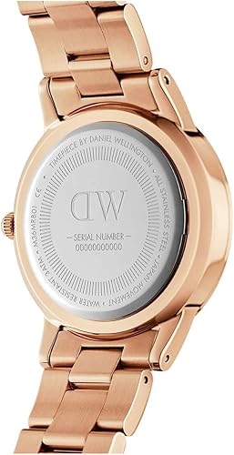 Miniatura 7 de Daniel Wellington Iconic Link Unitone 1.102 in Reloj para mujer, acero inoxidable (316L) reloj de oro rosa para mujer, Unitona de oro rosa, Reloj de