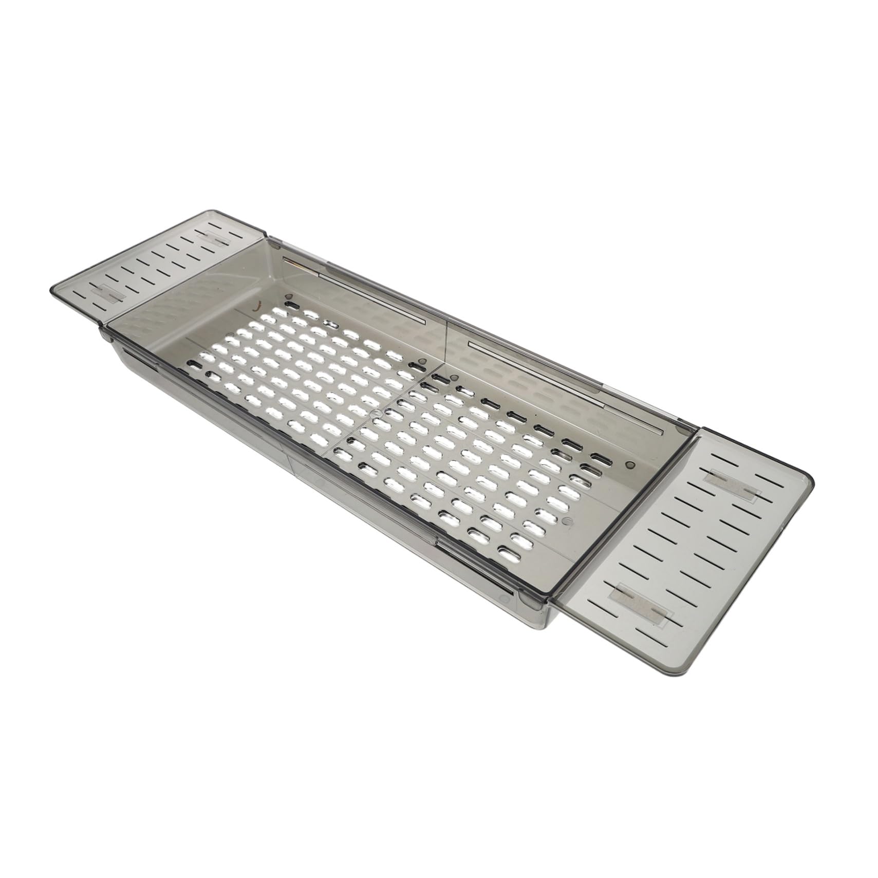 Plateau extensible avec drain réglable pour rangement de douche