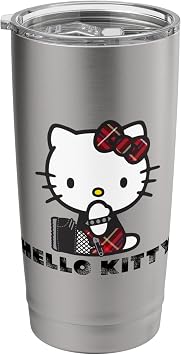 Hello Kitty Plaid Punk Stainless Steel Insulated Tumbler