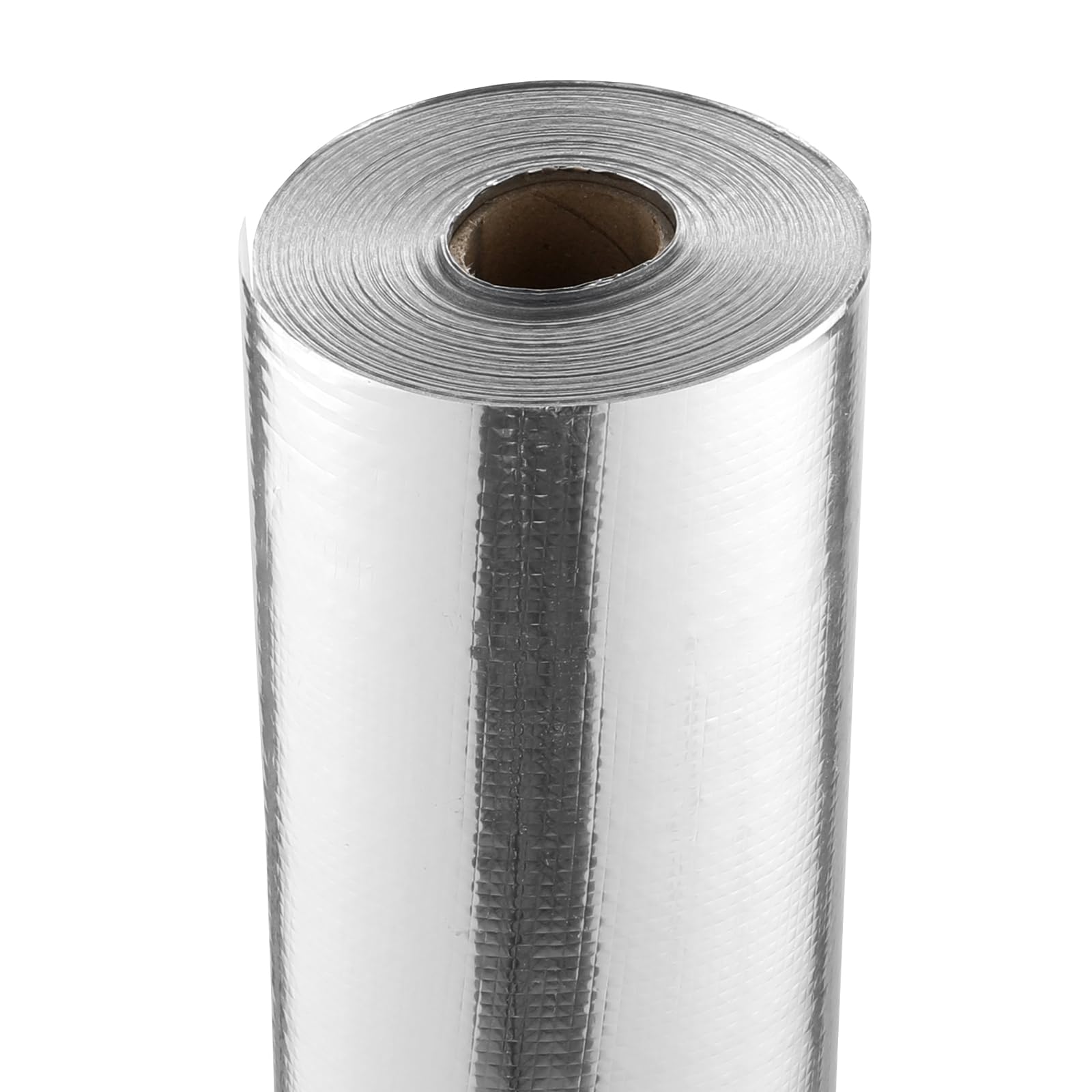 VEVOR Isolant thermique double réfléchissant, 76,2x1,22 m, rouleau d'isolation thermique barrière radiante en tissu tissé PE, épaisseur 0,165 mm, feuille d'aluminium, pour fenêtre, toit de camping-car