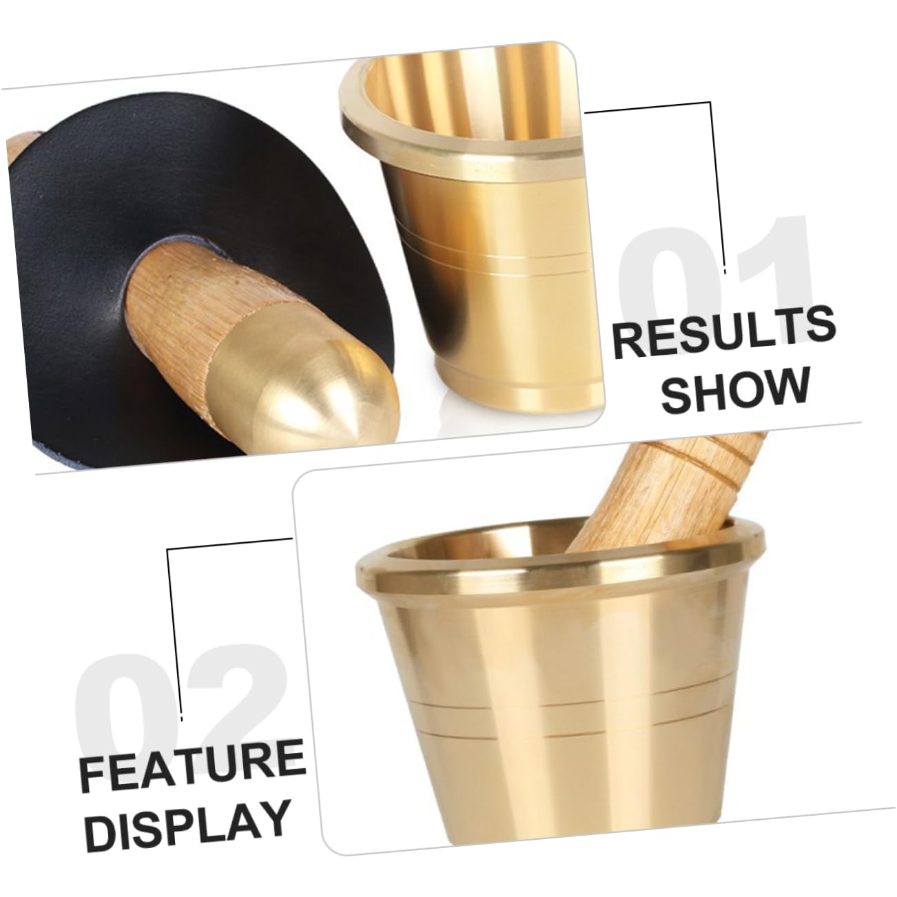 Zerodeko Copper Mortar and Pestle Set 5.5 Garlic Crusher for Spices and Pills Traditional Chinese Design for Kitchen Use and Herbal Medicine Preparation