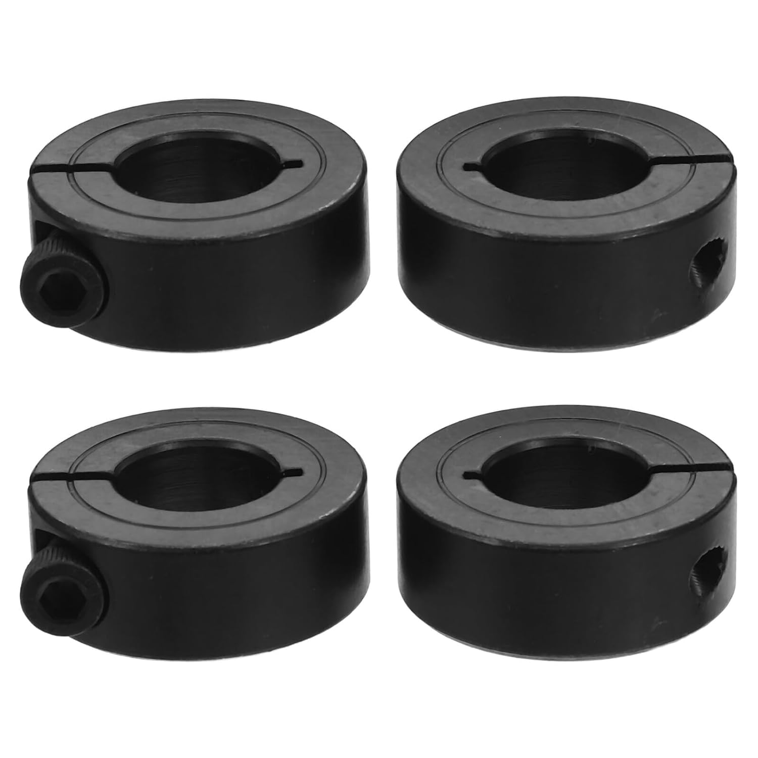 Hemobllo 4pcs Steel Single Split Clamp Shaft Collars, Clamp-on Shaft Collar for Industrial Assembly, Mechanical Fixation Accessories, Inner Diameter 16mm X Outer Diameter 34mm X Width 13mm