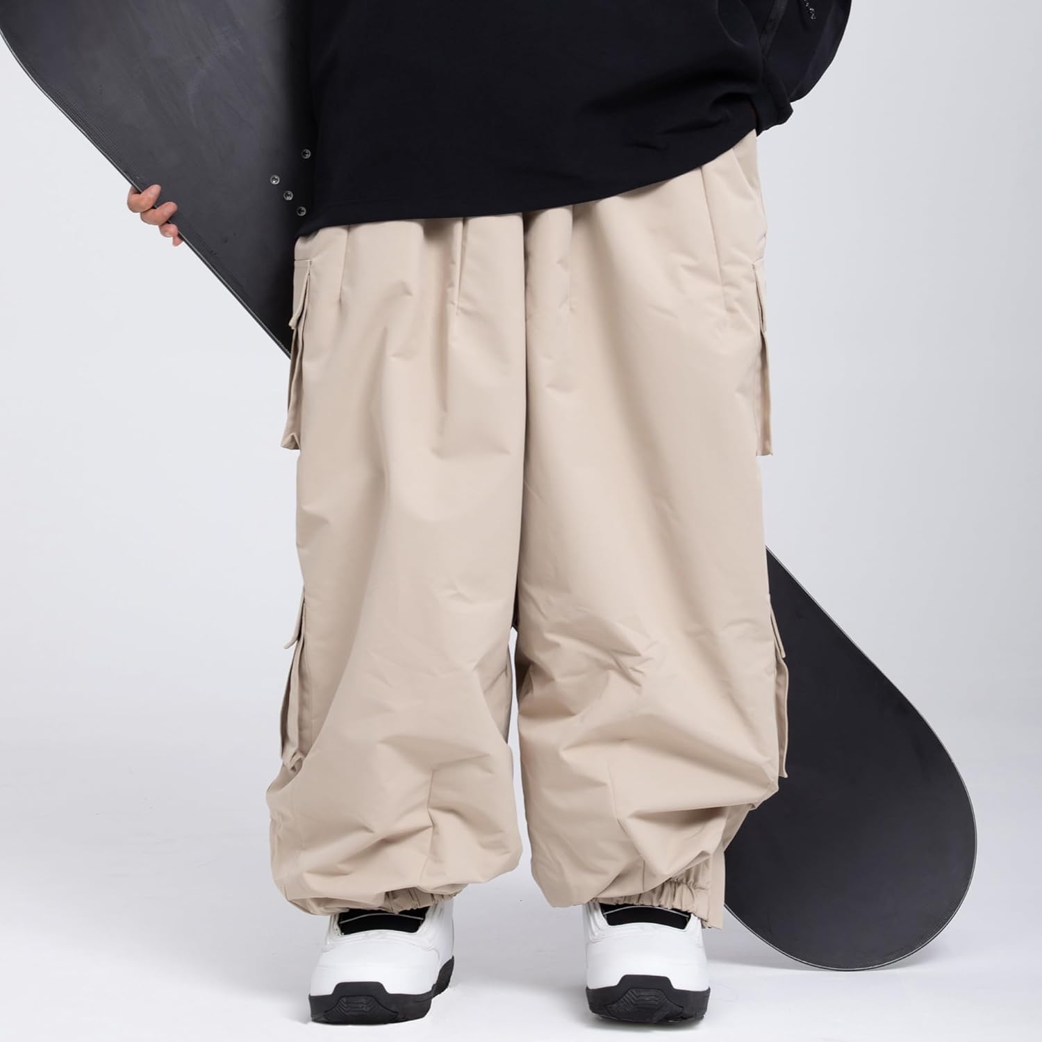 SNOWVERB Womens Mens Baggy Waterproof Snowboarding Pants Unisex Snow Cargo Warm Insulation Ski Pants - Image 2