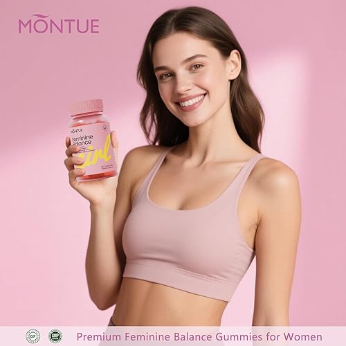 Miniatura 5 de Probióticos vaginales - Gomitas de equilibrio femenino para mujeres, equilibrio de pH con prebióticos y mezcla de probióticos Lactobacillus y apoyo