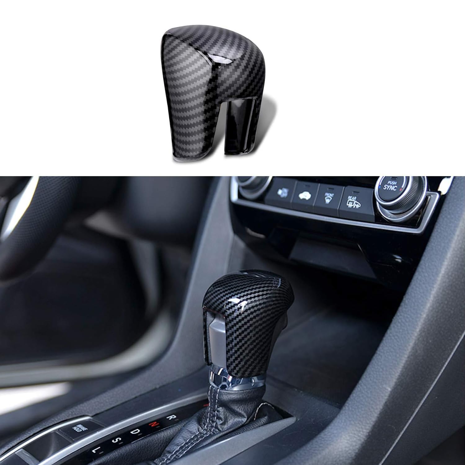 TLIFORT Gear Shift Knob Cover Shifter Trim for Honda Civic 2022-2025, for Accord 10th Gen 2018 2019 2020 2021 2022 2023 2024 2025, for CRV/HR-V 2023-