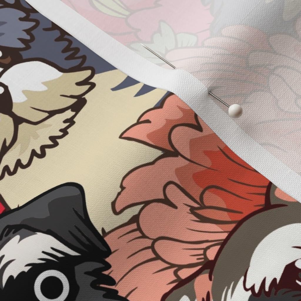 Spoonflower Fabric - Schnauzer Flowers Puppy Floral Dog Printed on Petal Signature Cotton Fabric by The Yard - Sewing Quilting Apparel Crafts Decor