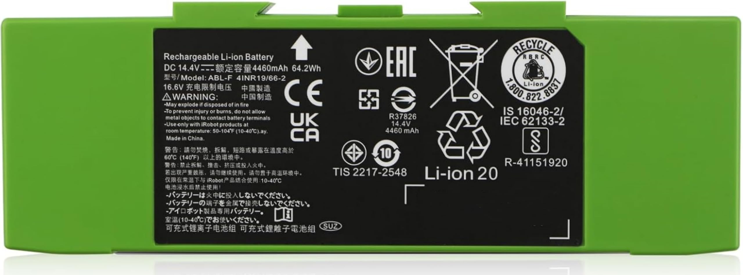 Batteria Ricambio Per IRobot Roomba I7/i7+ I4 I3 E5 E6 – 14,4V 4000mAh, Ioni Di Litio, Durata Estesa