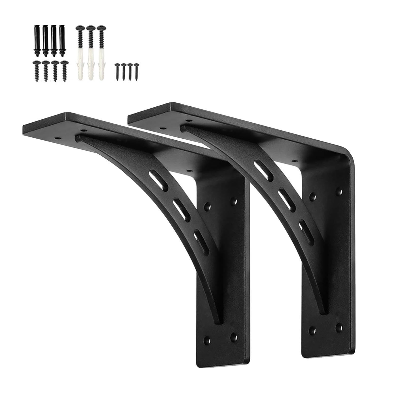 Qlecxzi 2Pcs Heavy Duty Shelf Brackets Thickened Reinforced For Stable Wall Shelf Support Package Comes With 2Pcs Brackets Shelves Wall Mounted Heavy Duty