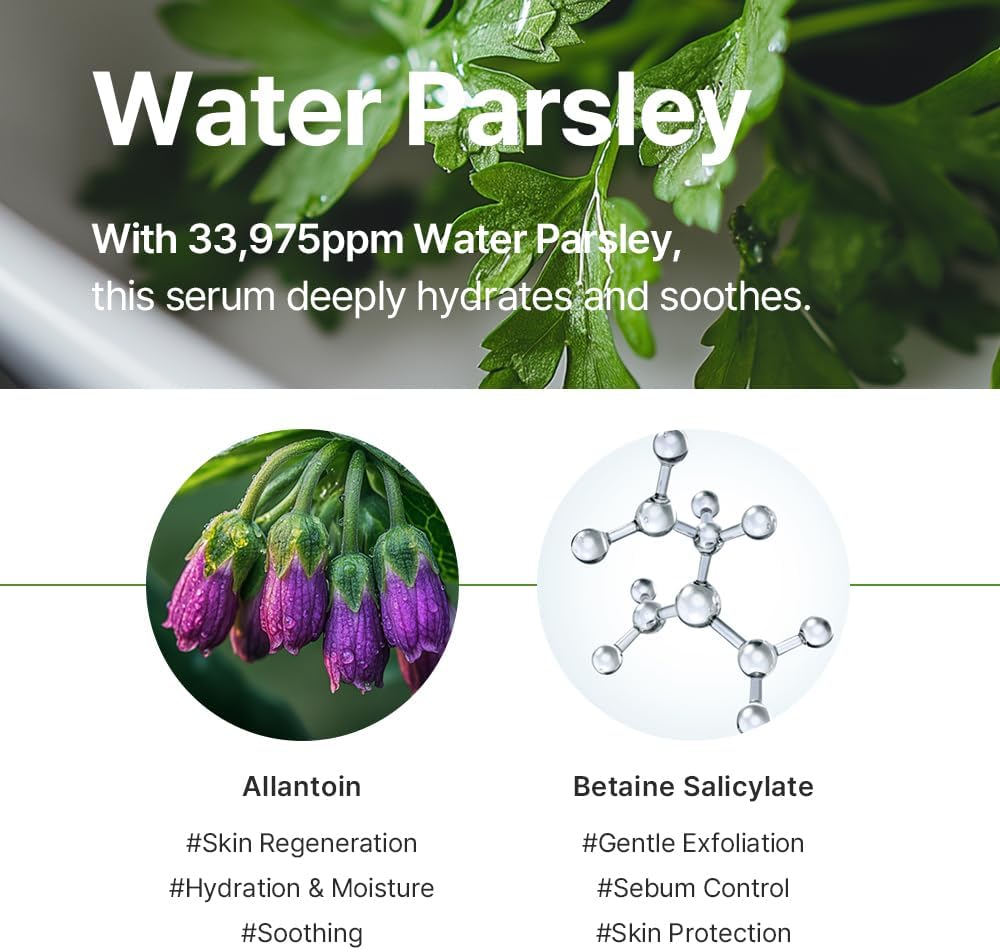 ROUME Water Parsley Facial Toner (33,975ppm) - Pore Minimizing & Sebum Control for Oily & Combination Skin, Brightening & Anti-Aging Korean Skincare for Glass Skin, 6.76 fl.oz (200ml) - Image 3