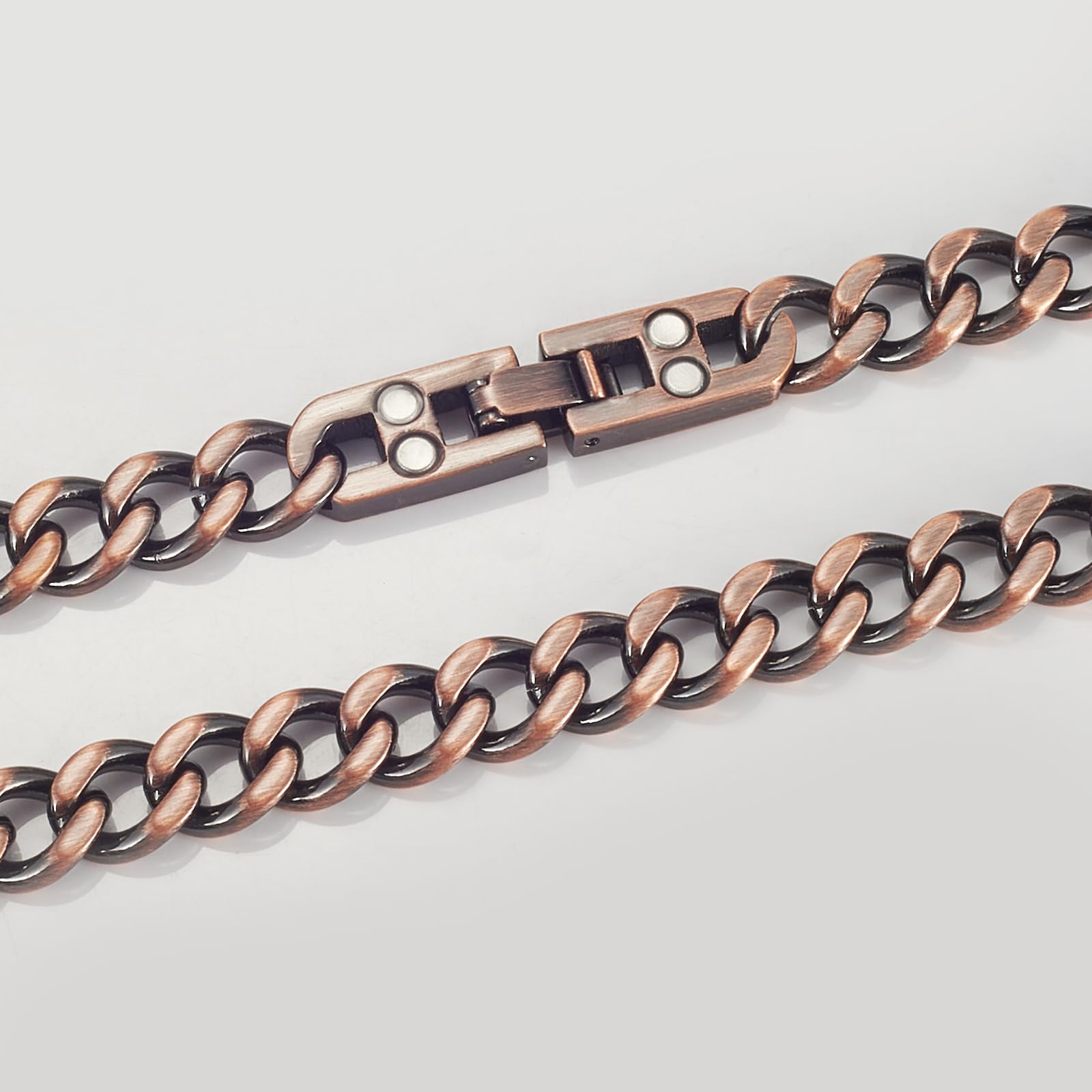 Collier en cuivre pur 99,9% pour homme et femme, chaîne en cuivre pur, bijoux réglables (50 cm)