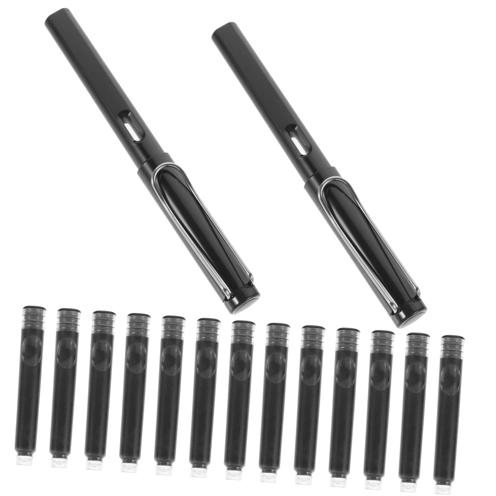 Artibetter 5 Sätze Füllfederhalter mit Nachfüllung Kalligraphie Füllfeder für Schule und Büro Schwarze Tintenpatronen Ergonomisches Design für Angenehmes Schreiben für Notizen und