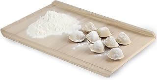 KADAX Padel Board, Wooden Back Board Made of High-quality Poplar Wood, Dough Board with Stopsticks, Traditional Baking Board for Noodles, Cookies, Dough Bags (Both Sides, 40 x 60 cm)