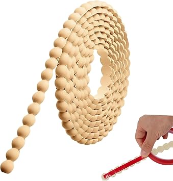 Bobbin Trim Moulding, Beading for Wall Panelling and Wood Trim, Decorative Wood Beading Trim, Wooden Beading and Moulding Trim, 3 Metre Length and 15 Millimetre Width