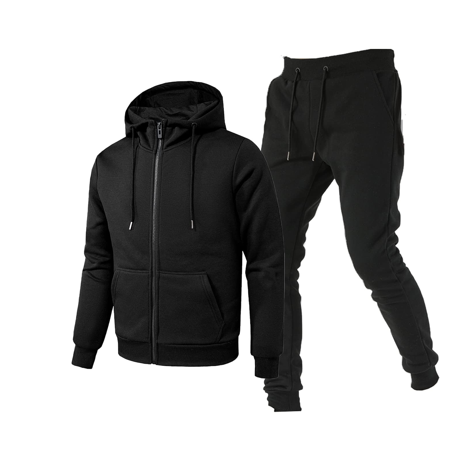 TONY BACKER Tuta Uomo In Cotone Sportiva Con Chiusura Zip Completo Tuta In Casa
