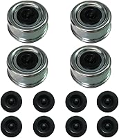 Vista 14 de Tapa de grasa para eje de remolque, 2 piezas Tapa antipolvo para rodamientos de remolque de 2.72" con 4 tapones de goma adicionales, cubierta