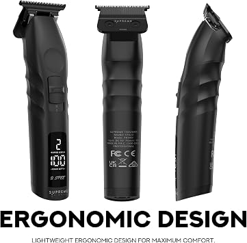 Supreme Trimmer 2Spee ST622 Cordless Beard & Hair Trimmer for Men | 2-Speed Motor, 180 Min Runtime, Zero-Gap Adjustable Blade, Digital Display, Removable Blade Design