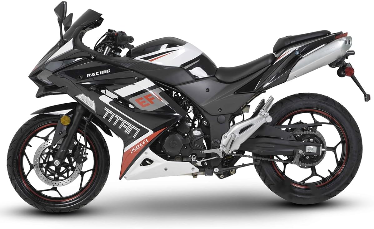 X-PRO Titan 250 EFI Electronic Fuel Injection Street Motorcycle with 6-Speed Manual Transmission, Electric Start! 17" Wheels!