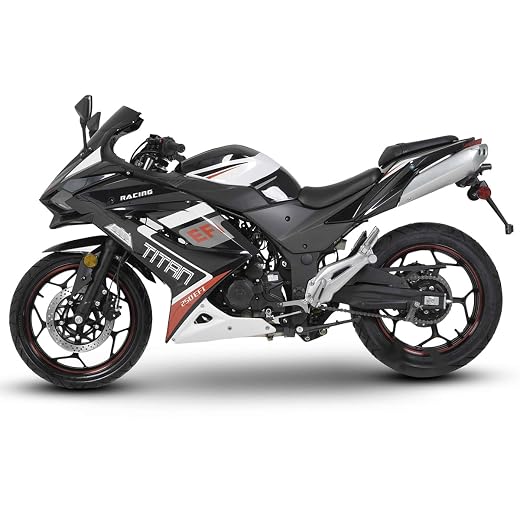 X-PRO Titan 250 EFI Electronic Fuel Injection Street Motorcycle with 6-Speed Manual Transmission, Electric Start! 17" Wheels!