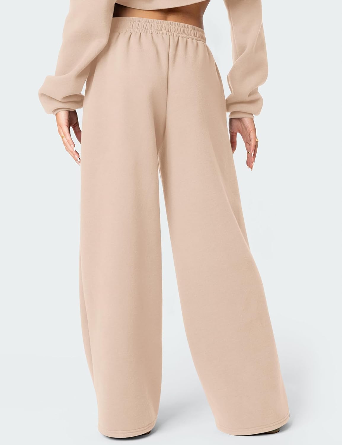 LOMON Wide Leg Sweatpants Women Fleece Sweat Pants Fall Spring Clothes 2026 Teen Girl Baggy Jogger Sweatpant with Pockets - Image 5