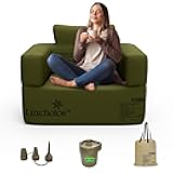 Luxchoice Inflatable Couch Premium Oxford Cloth Inflatable Sofa with Built-in Pump Rechargeable Portable Blow Up Couch for Camping Outdoor Travel Home Guests Backyard Patio | Durable Fabric, Easy Inflation, Waterproof, Puncture Resistant, Luxury Stylish