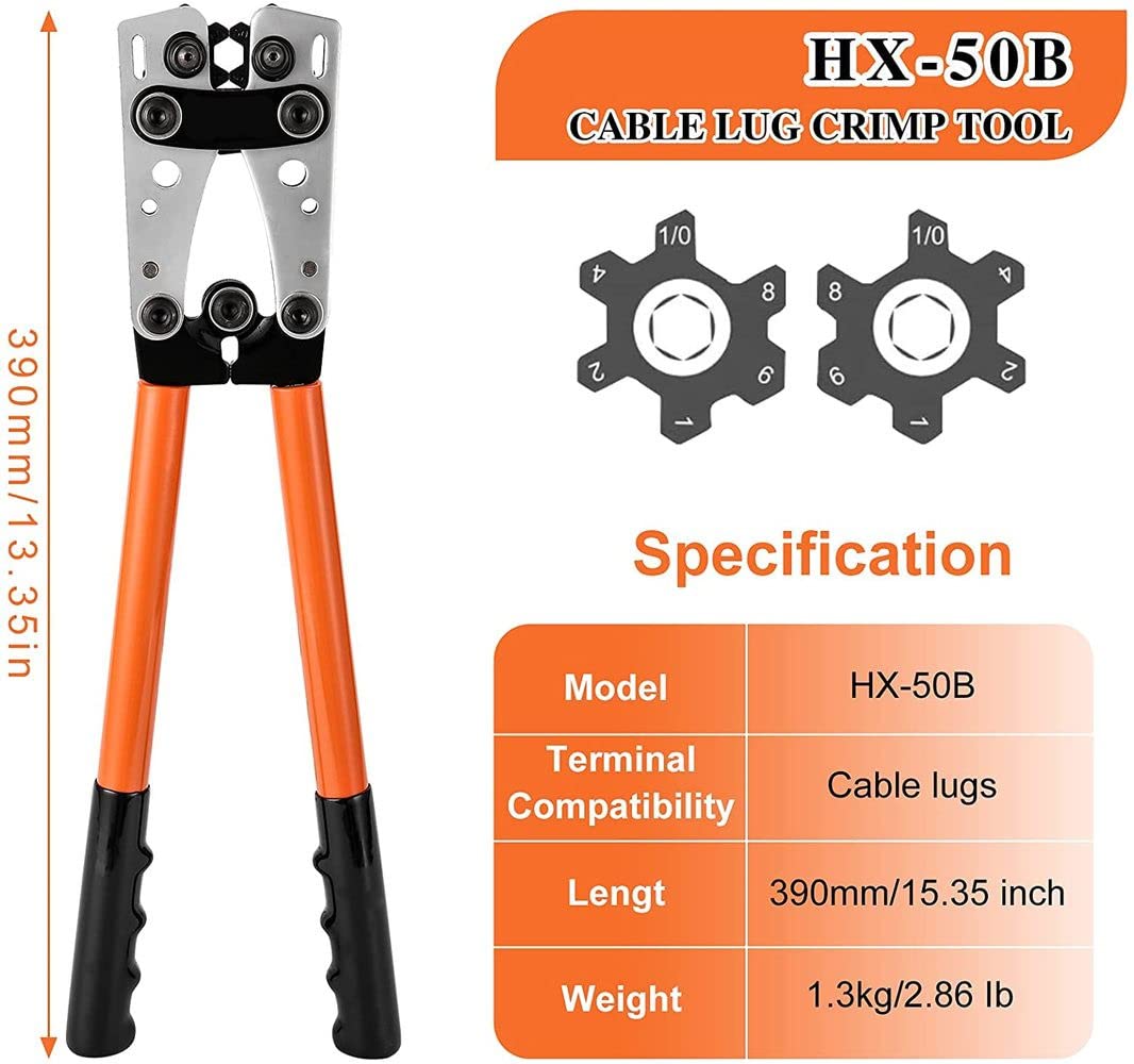 60pcs Assortment Car Auto Copper Ring Terminal Wire Crimp Connector Bare Cable Battery Terminals Soldered Connectors HX-50B Kits - (Color: HX50B and 60X Silver)