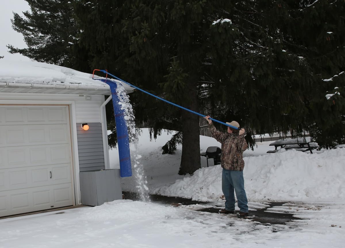 Avalanche! AVA500, Easy and Quick Snow Removal from Roof, Slick Surface Slide, Quick Assembly, Rook Rake for Snow Removal, Made in The USA