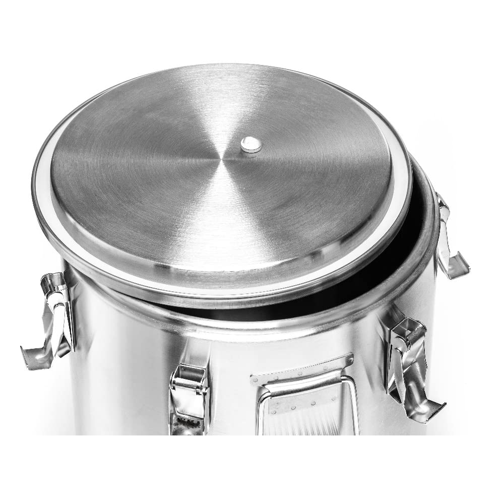 Gastronomie Thermobehälter Edelstahl | 10L Liter | Essen Thermobox | Thermotransportbehälter | Warmhaltebehälter für Speisen Thermoport