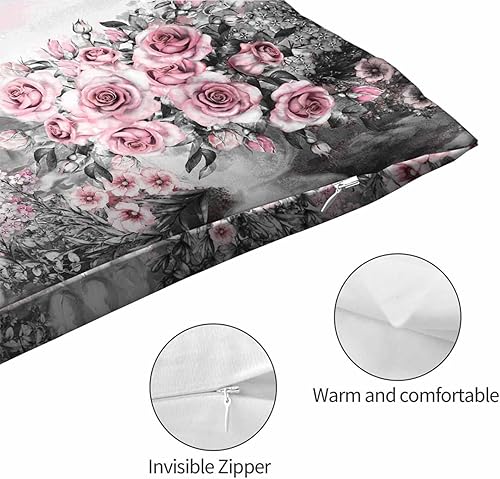 Miniatura 5 de Funda de almohada de la Torre Eiffel con acuarela rosa rosa, funda de cojín de 20 x 30 pulgadas para el hogar, sofá, dormitorio, sala de estar, para