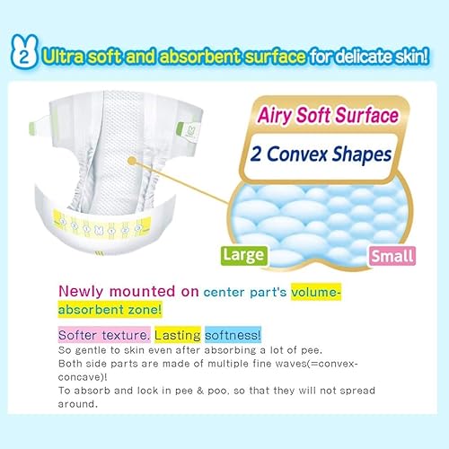 Miniatura 5 de Merries Pañales unisex de tamaño mediano para bebé, 56+4 unidades, ultra suaves, transpirables y sin productos químicos, el embalaje puede variar