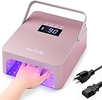 Vista 8 de Lavinda Lámpara de uñas de 48 W, luz UV inalámbrica recargable para uñas de gel, secadora de uñas LED con sensor automático, 4 ajustes