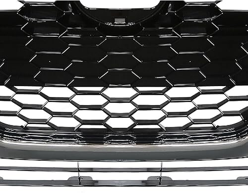 Miniatura 7 de Tyrigion Parachoques delantero negro con rejilla cromada panal para Nissan Altima NI1200292 2019 2021