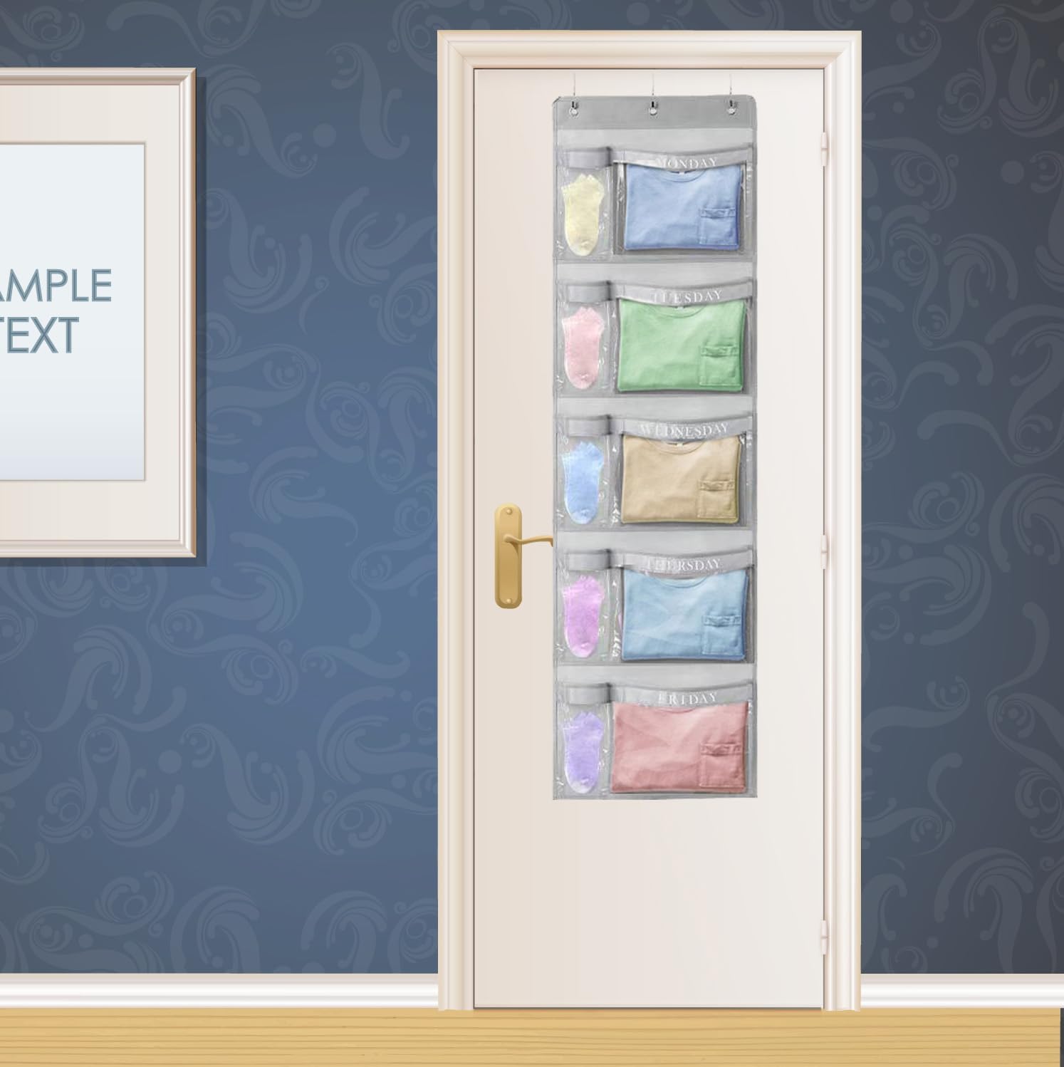 Weekly Kids Clothes Organizer – Day of The Week Hanging Closet Storage