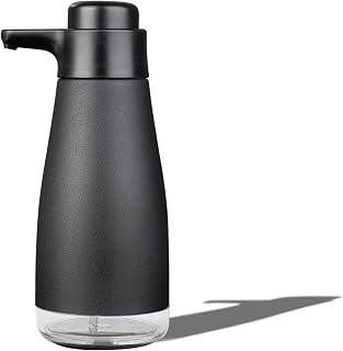 AIKE Matte Black 15oz Stainless Steel Soap Dispenser - Dish Hand Lotion Pump for Kitchen Bathroom