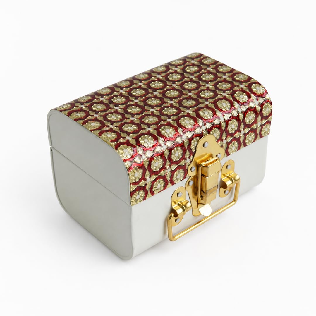 Red Meenakari Trunk | Handcrafted Indian Gift Box-image-45